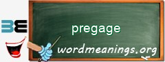 WordMeaning blackboard for pregage